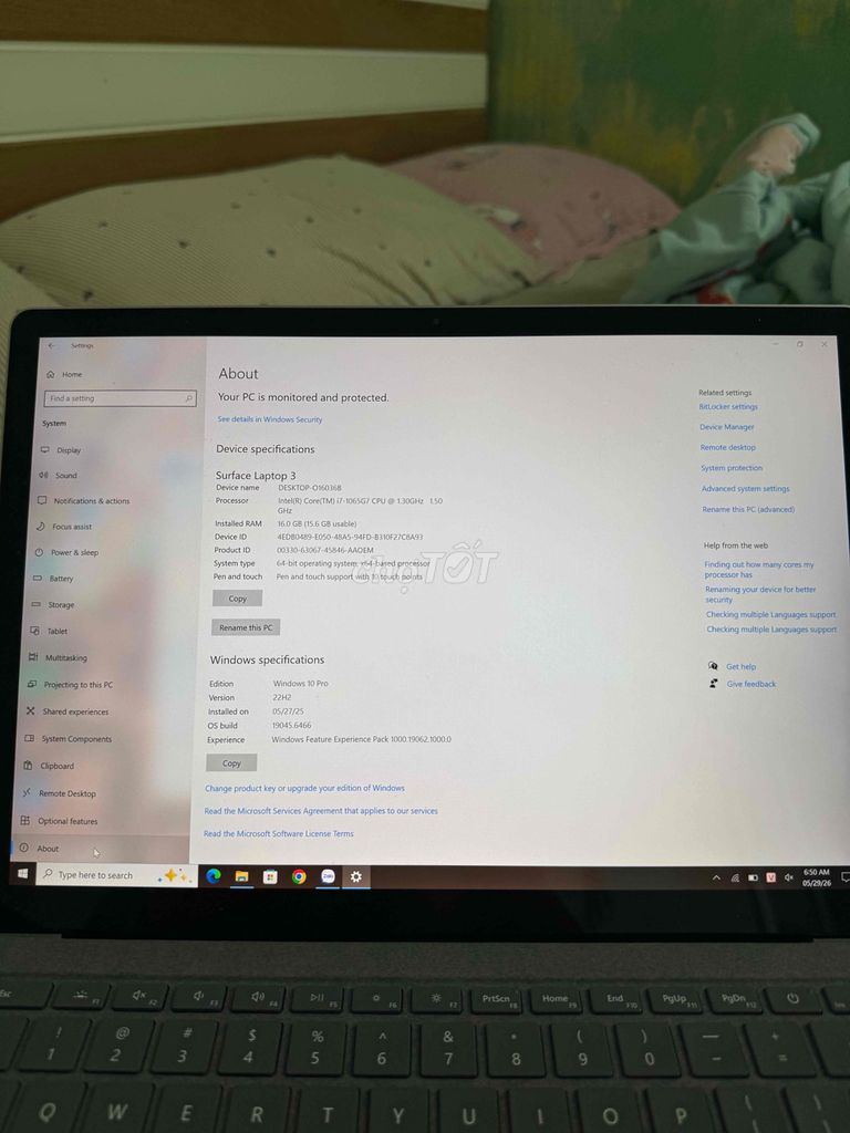 Microsoft Surface Laptop 3 i7 16GB/256GB. Mua bán Laptop tại Huyện Thường Tín Hà Nội được đăng bởi Lê Hồng Quảng  hình 1