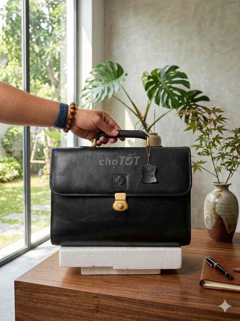 Cặp xách Samsonite Da Đen Nam. Mua bán Túi xách tại Huyện Nhà Bè Tp Hồ Chí Minh được đăng bởi túi xách nam nữ đồ si da thật hình 1