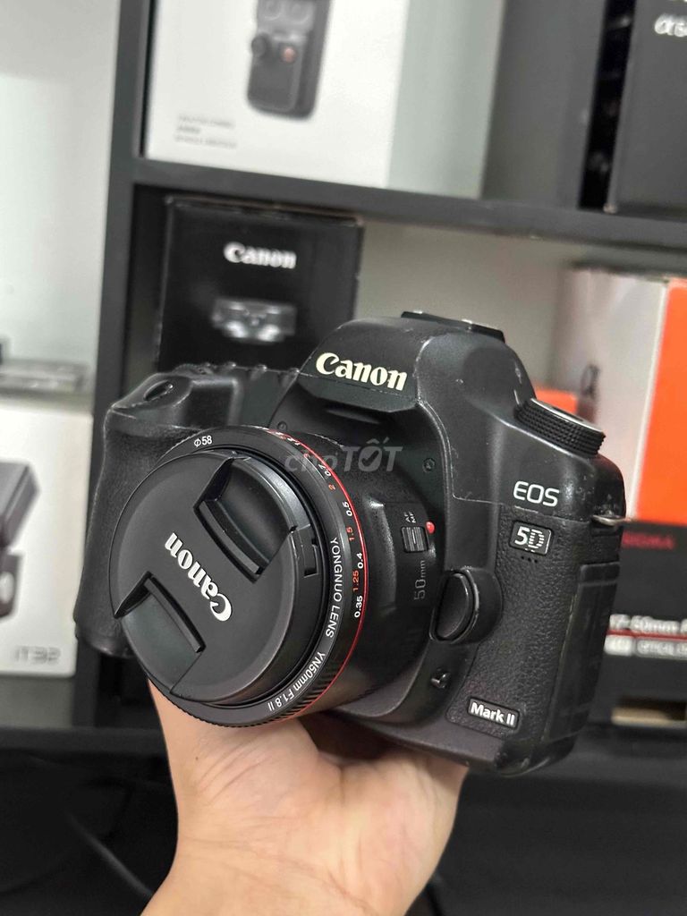 Máy ảnh Canon 5D Mark II DSLR Đen 50mm f/1.8 II. Mua bán Máy ảnh, Máy quay tại Quận Thanh Khê Đà Nẵng được đăng bởi Lê Văn Thống hình 1