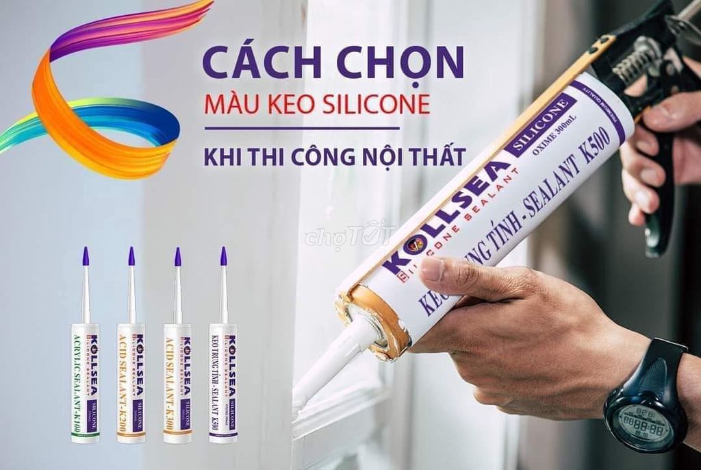 keo nội thất, công trình - silicone - chỉ 35k