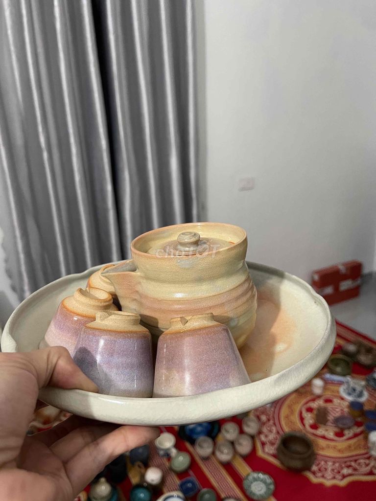 Bộ ấm trà Hagi Gốm nhiều màu. Mua bán Nội thất, đồ gia dụng khác tại Huyện Thanh Liêm Hà Nam được đăng bởi Phạm Tuấn Dũng hình 1