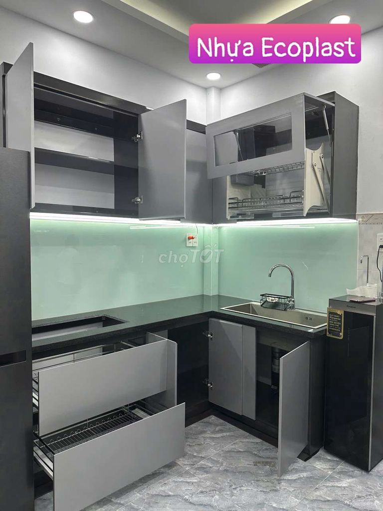 THI CÔNG TỦ BẾP NHỰA ECOPLAST CAO CẤP. Mua bán Tủ, kệ gia đình tại Quận 10 Tp Hồ Chí Minh được đăng bởi Nội Thất Phúc Trường An hình 1