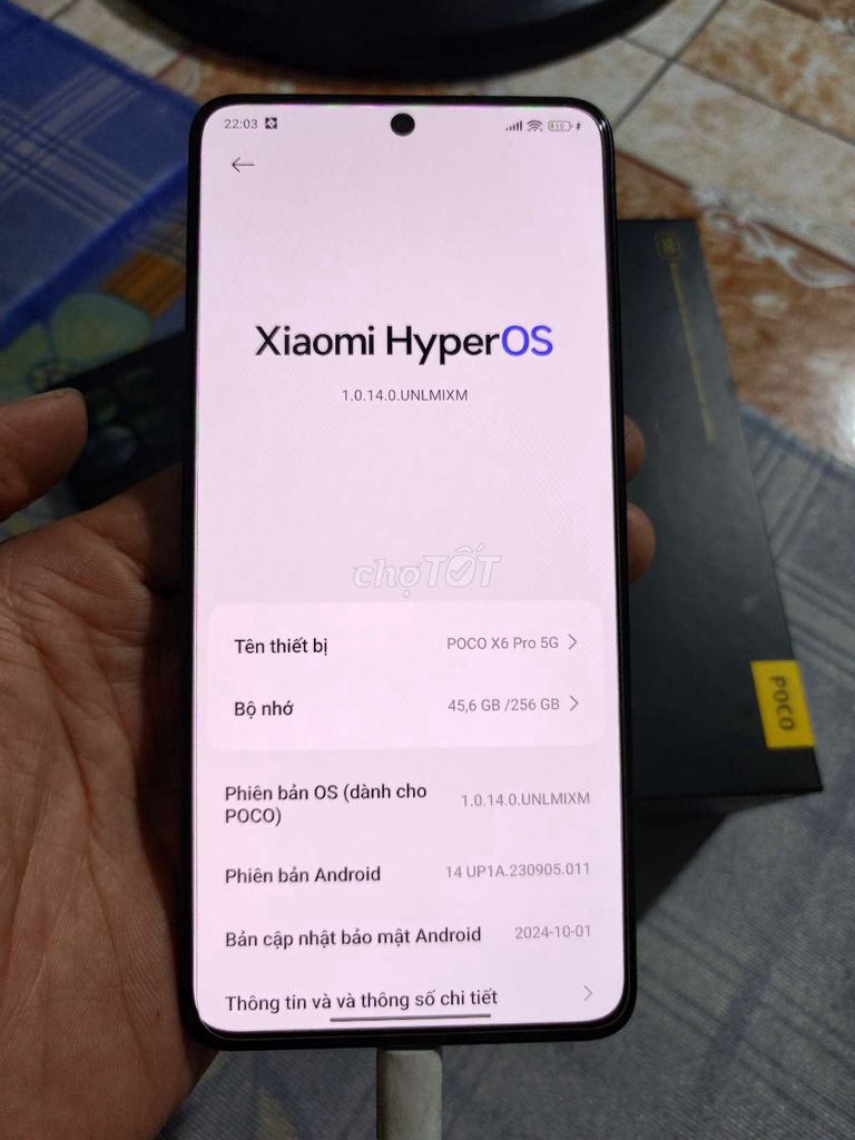 Poco X6 pro 5G fullbox cellphone giao lưu