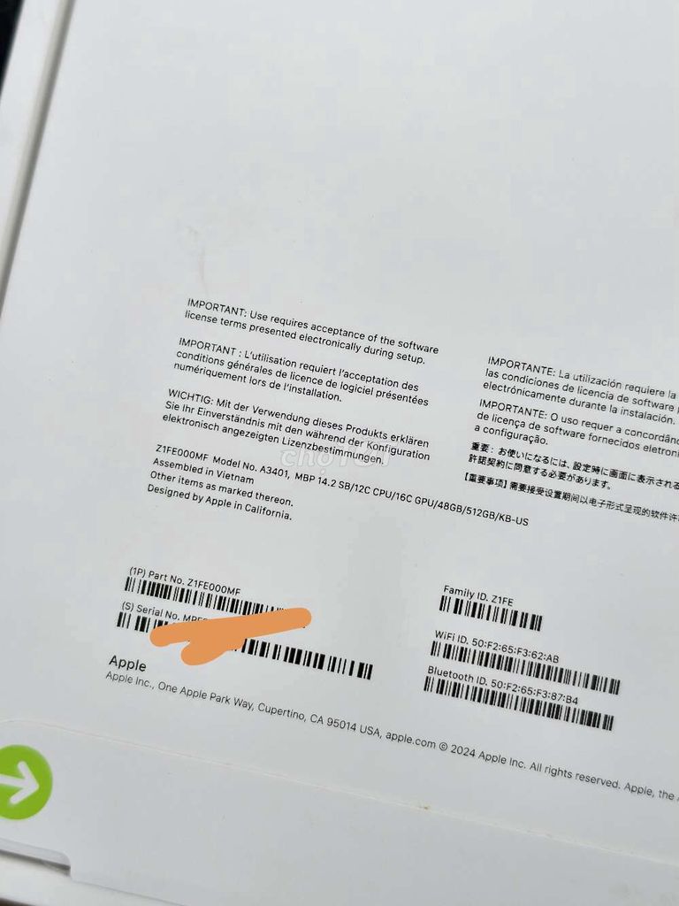 Apple MacBook Pro M4 Pro 14 inch 48GB/1T. Mua bán Laptop tại Thành phố Thủ Đức Tp Hồ Chí Minh được đăng bởi Di Động Zin Shop hình 1