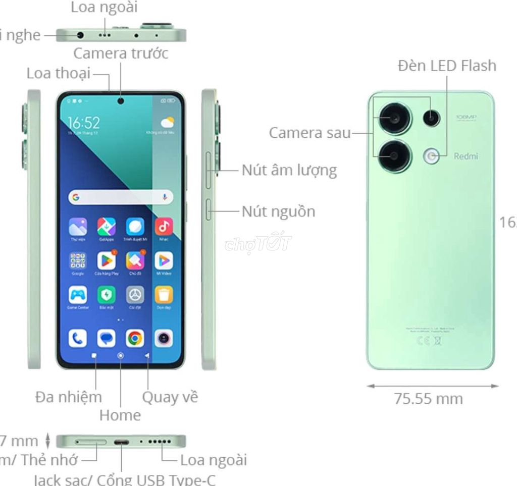 Xiaomi Redmi Note 13 128GB Xanh lá. Mua bán Điện thoại tại Thành phố Thủ Đức Tp Hồ Chí Minh được đăng bởi Nguyễn Thành Long hình 1