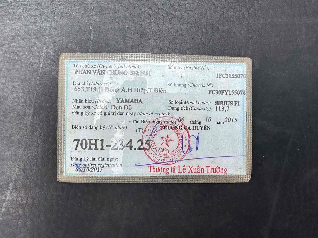 Sirius Fi mâm đúc giấy tờ đầy đủ btc. Mua bán Xe máy tại Quận Bình Tân Tp Hồ Chí Minh được đăng bởi Đức Khôi hình 4