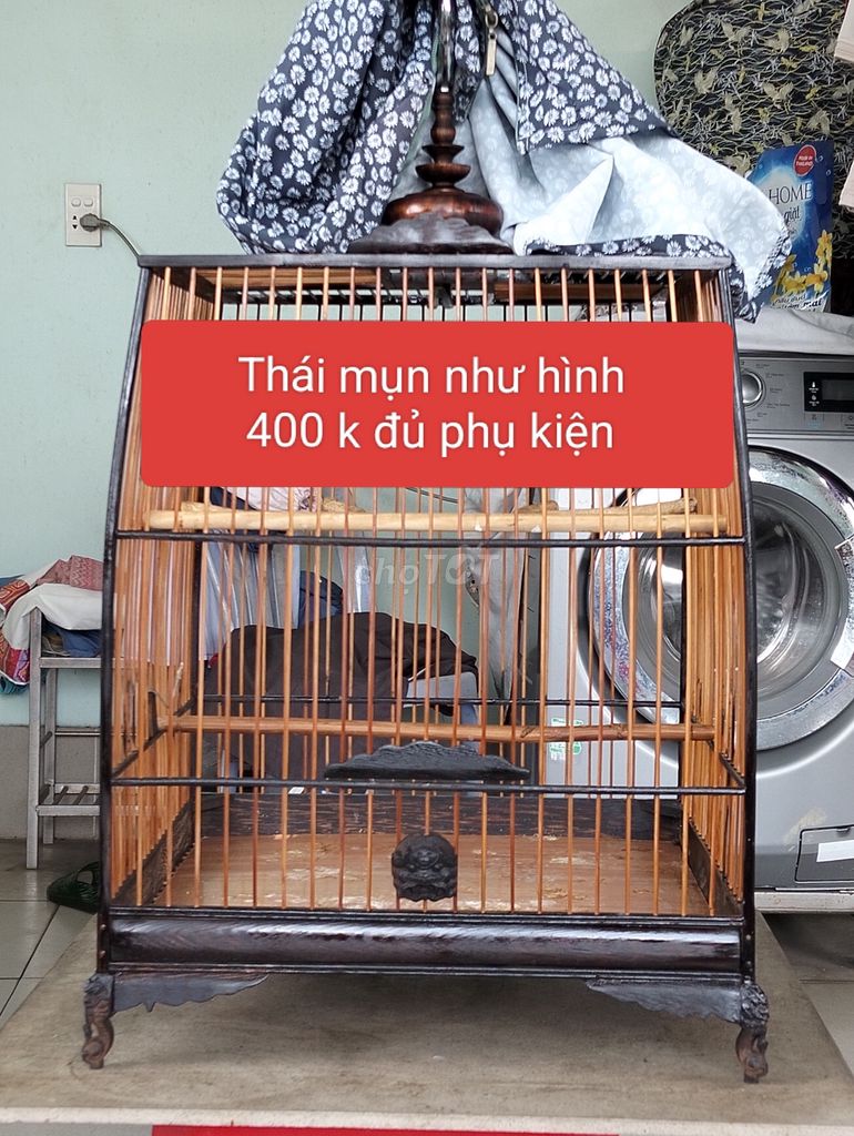 Lồng chim tre gỗ Thái mụn. Mua bán Phụ kiện, Thức ăn, Dịch vụ tại Quận Tân Phú Tp Hồ Chí Minh được đăng bởi Đảng hình 1