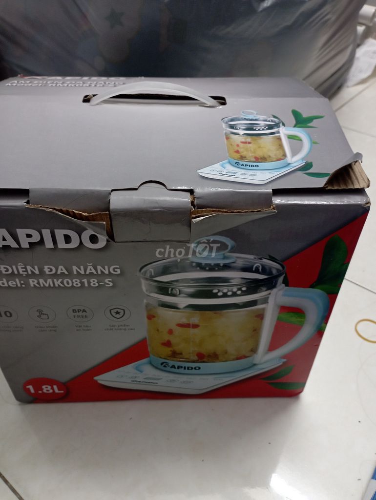 Ấm điện đa năng RAPIDO RMK0818-S 1.8L. Mua bán Bếp, lò, đồ điện nhà bếp tại Quận 3 Tp Hồ Chí Minh được đăng bởi Lyly hình 1