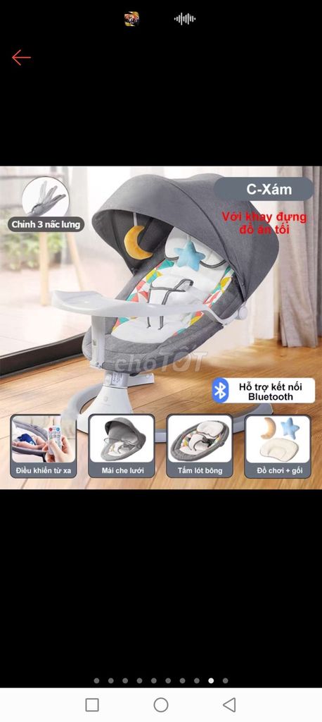 Ghế rung cho bé Xám. Mua bán Mẹ và bé tại Quận 6 Tp Hồ Chí Minh được đăng bởi On Ngoc binh hình 1