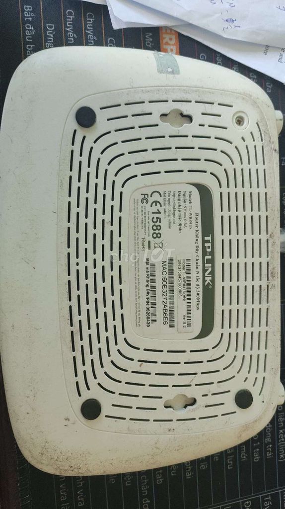 Router Wifi TP-Link TL-WR841N Trắng. Mua bán Linh kiện (RAM, Card...) tại Huyện Hưng Hà Thái Bình được đăng bởi Bách Đỗ hình 1