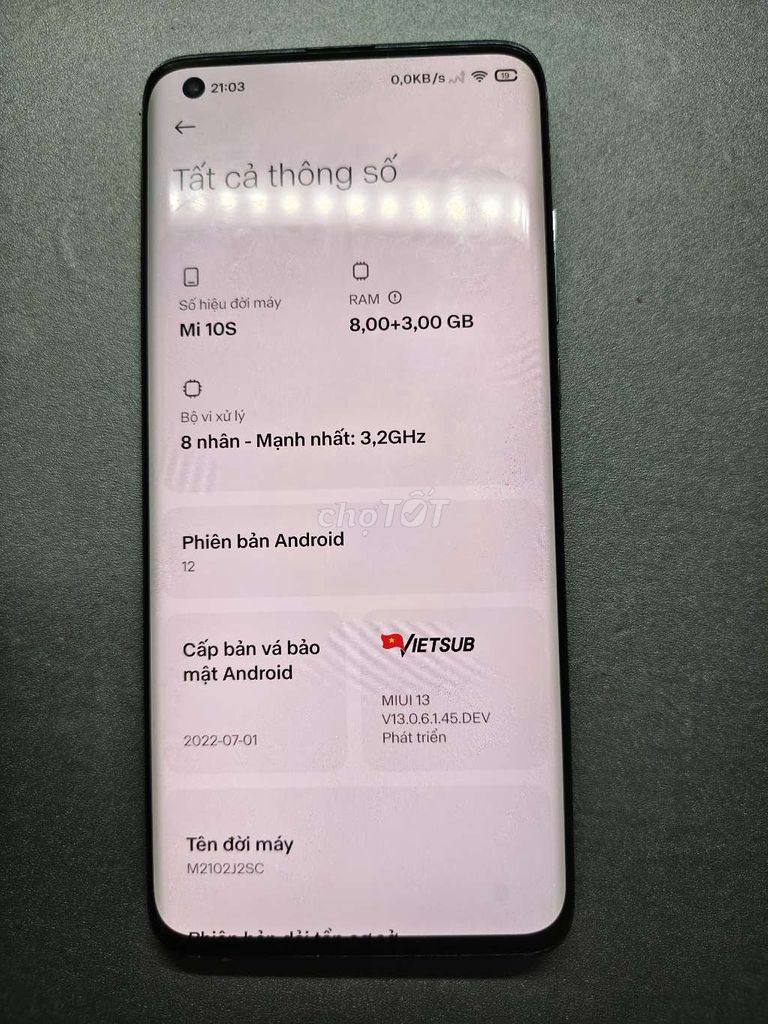 Xiaomi Mi 10S Đen 8GB/2128GB. Mua bán Điện thoại tại Quận Hải Châu Đà Nẵng được đăng bởi Hiếu Nguyễn hình 1