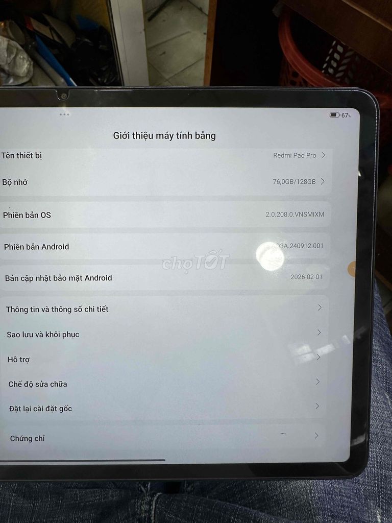 Xiaomi Redmi Pad Pro 6GB/128GB Xanh Bạc. Mua bán Máy tính bảng tại Quận Bình Tân Tp Hồ Chí Minh được đăng bởi tuấn linh hình 1