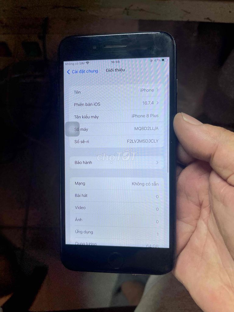 iPhone 8 Plus 64GB Đen. Mua bán Điện thoại tại Thành phố Đồng Xoài Bình Phước được đăng bởi cuongle store hình 1