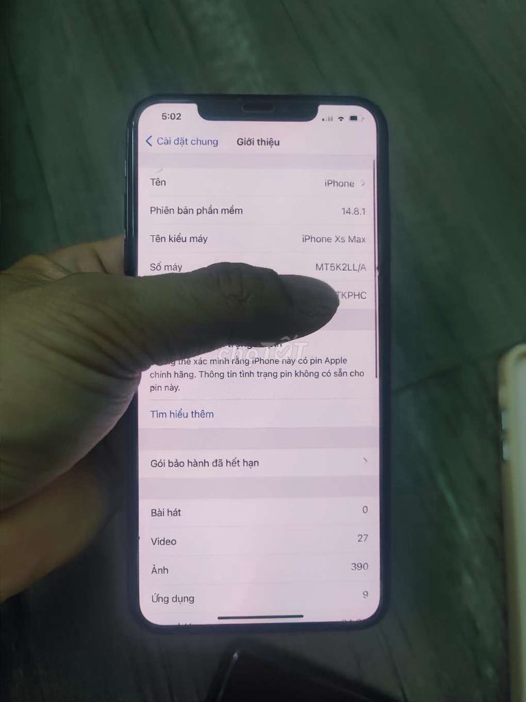 Apple iPhone Xs Max Đen iOS 18.7.9 lock kèm sim. Mua bán Điện thoại tại Huyện Thanh Trì Hà Nội được đăng bởi Khánh hình 1