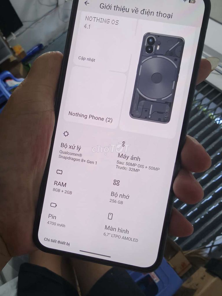 Nothing Phone (2) 256GB Camera + game. Mua bán Điện thoại tại Thành phố Bến Tre Bến Tre được đăng bởi Từ Tuấn Bến Tre hình 1