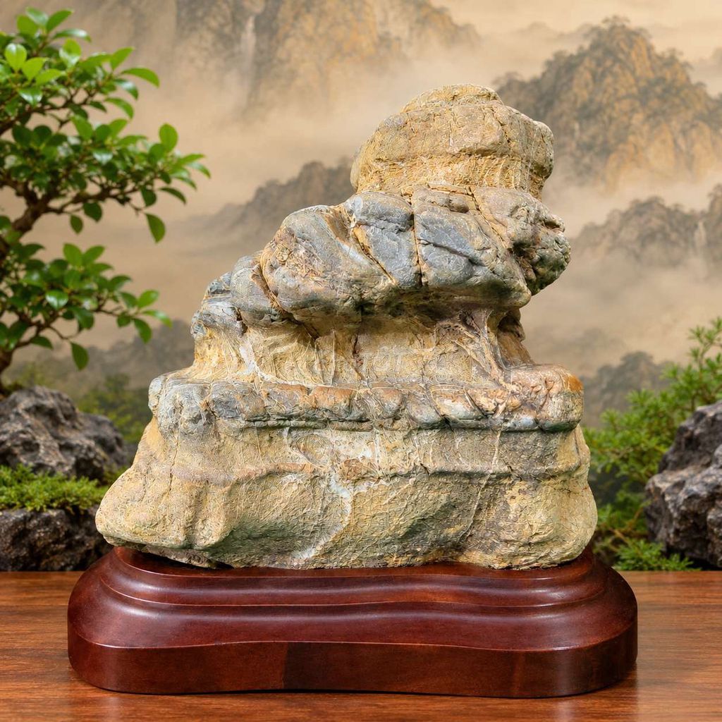 Đá cảnh tự nhiên hình Nghê 22cm