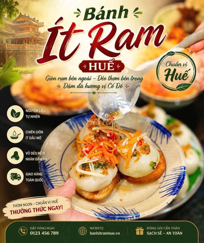 Bánh ít ram Huế Giòn rụm, dẻo thơm. Mua bán Đồ ăn, thực phẩm và các loại khác tại Quận Phú Nhuận Tp Hồ Chí Minh được đăng bởi Hà Nhi Cao hình 1