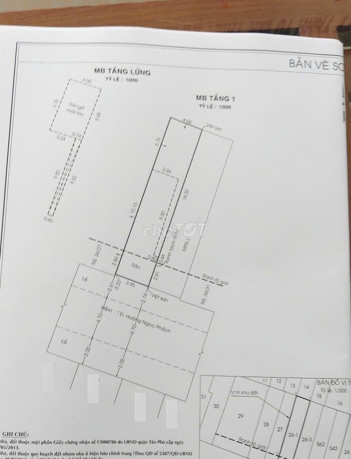 Bán nhà hẻm nhựa 10m đường Hoàng Ngọc Phách 8mx20m gần chợ Phú Thọ Hoà