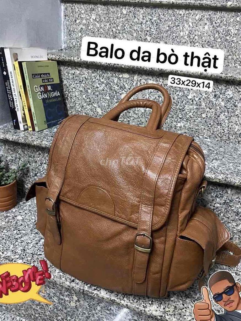 Ba lô da thật 2 trong 1 size 33x29x14