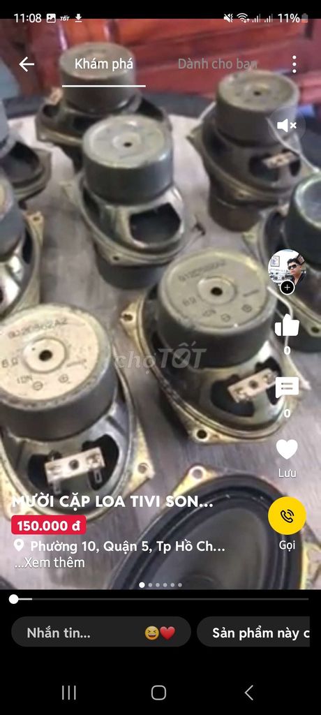Loa tháo tivi thanh lý. Mua bán Tivi, Âm thanh tại Huyện Phụng Hiệp Hậu Giang được đăng bởi TRẦN THANH DŨ hình 1