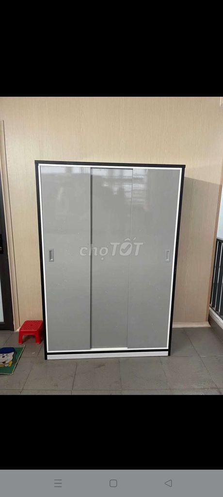 TỦ NHỰA LÙA 3 CÁNH KHUNG MÀU ĐEN CÁNH XÁM . Mua bán Tủ, kệ gia đình tại Thành phố Thuận An Bình Dương được đăng bởi Tủ nhựa đài loan hoàng quân hình 1
