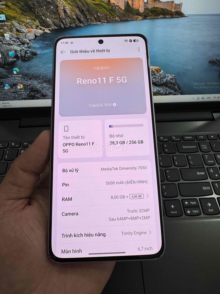 Oppo Reno 11F 5G ZIN full CN. Mua bán Điện thoại tại Quận Ninh Kiều Cần Thơ được đăng bởi phan Nhân  hình 1