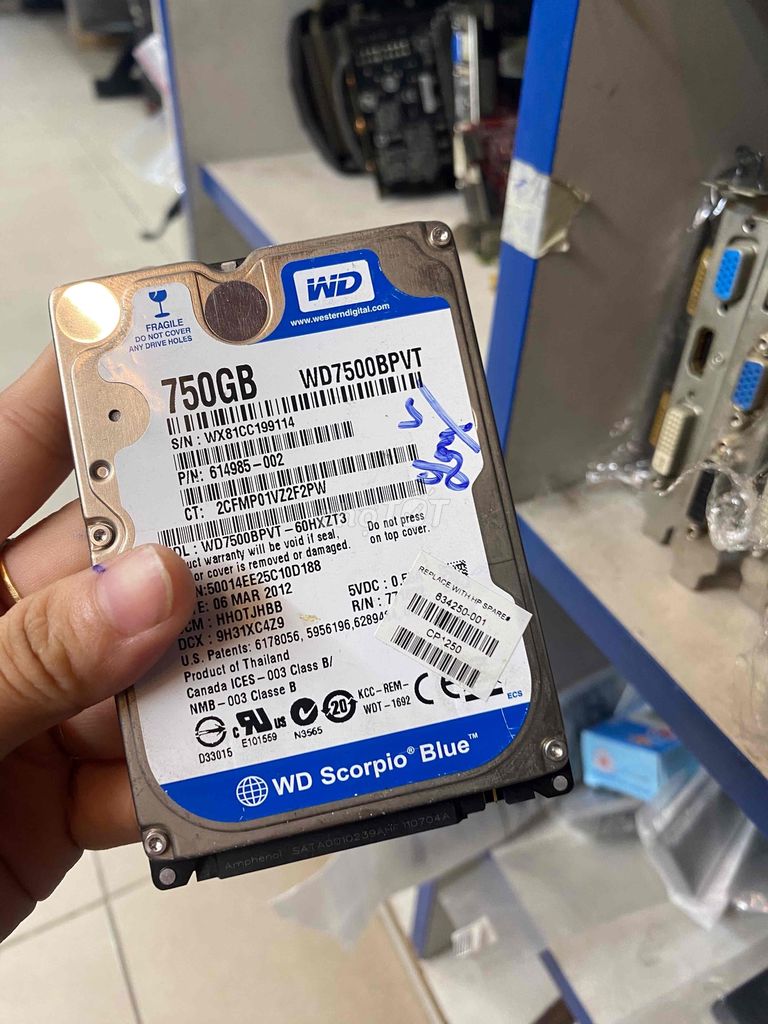 CARD MÀN HÌNH 750GB SỨC KHOẺ 100%