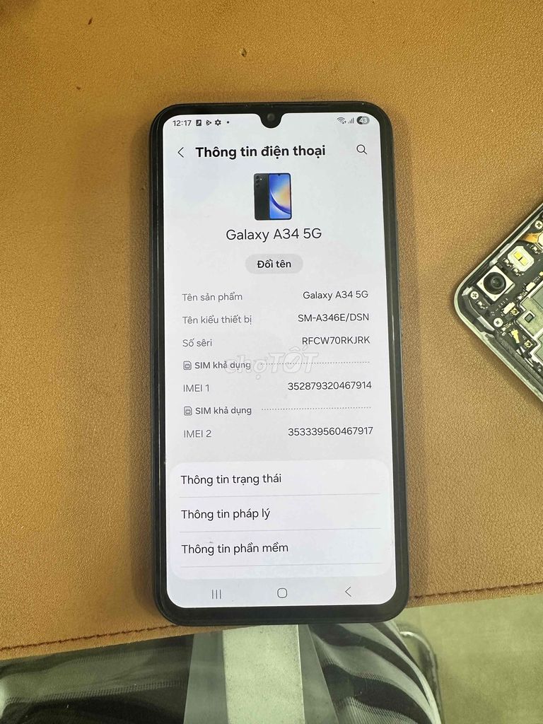 Samsung Galaxy A34 5G 128GB Đen 8GB. Mua bán Điện thoại tại Huyện Thường Tín Hà Nội được đăng bởi Nguyễn Vững hình 1