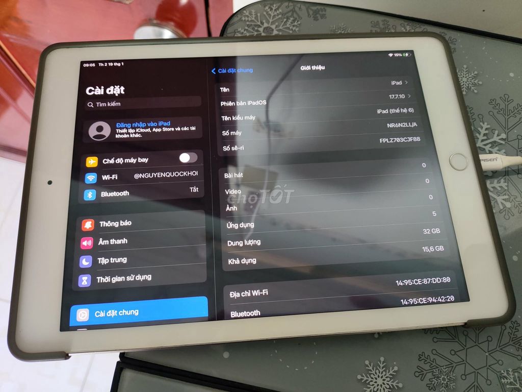 Apple iPad Gen 6 32GB Bạc. Mua bán Máy tính bảng tại Thị xã Gò Công Tiền Giang được đăng bởi Ben hình 1