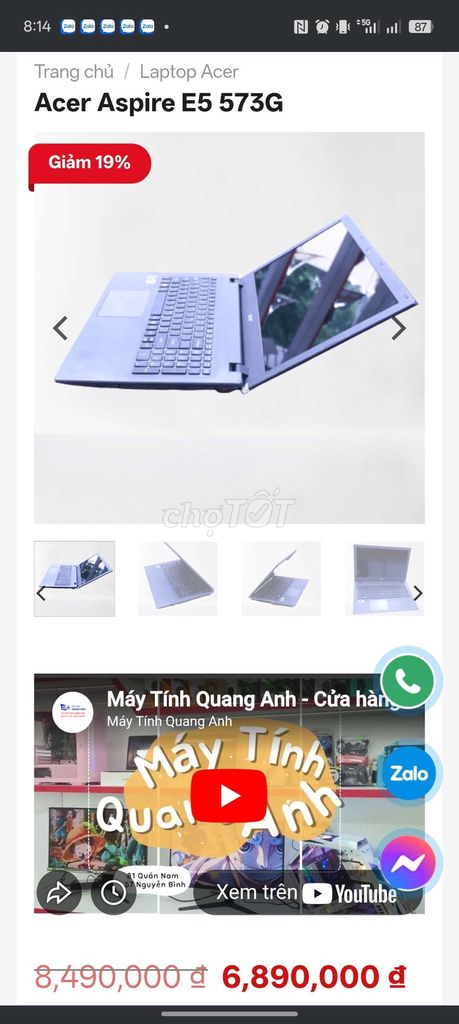 Acer Aspire + Tặng màn hình aoc full HD. Mua bán Laptop tại Quận Thanh Khê Đà Nẵng được đăng bởi Tinh hình 1