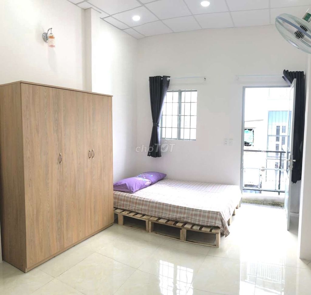 Chdv 18m² ban công full tiện nghi, an ninh Phan Văn Trị