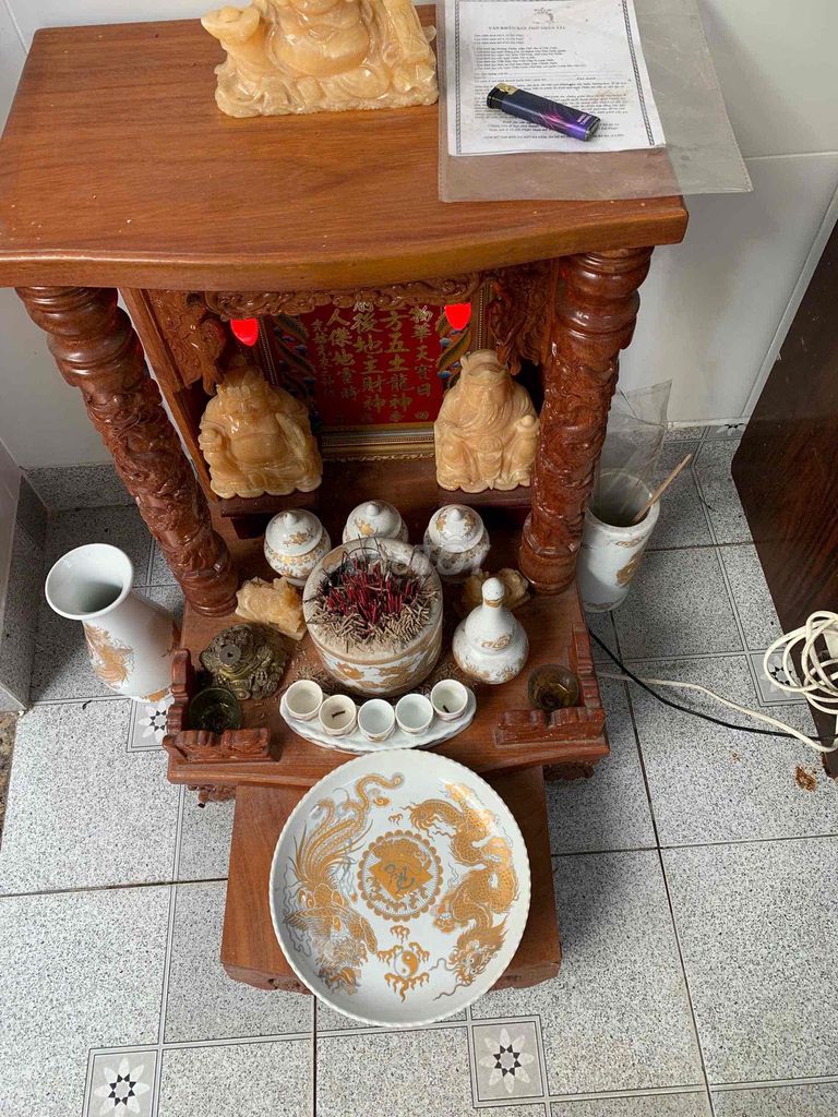 Bàn thờ thần tài Gỗ gõ 48cm. Mua bán Nội thất, đồ gia dụng khác tại Quận Phú Nhuận Tp Hồ Chí Minh được đăng bởi Chị Lan hình 1