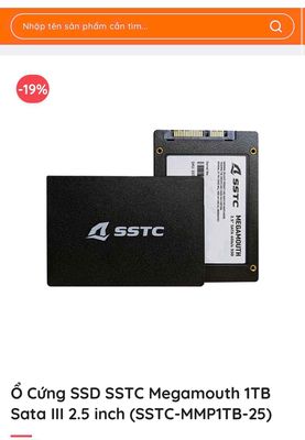 Ổ cứng SSD SSTC Megamouth 1TB – SATA III 2.5 inch. Mua bán Linh kiện (RAM, Card...) tại Huyện Bình Tân Vĩnh Long được đăng bởi Nguyễn Phúc