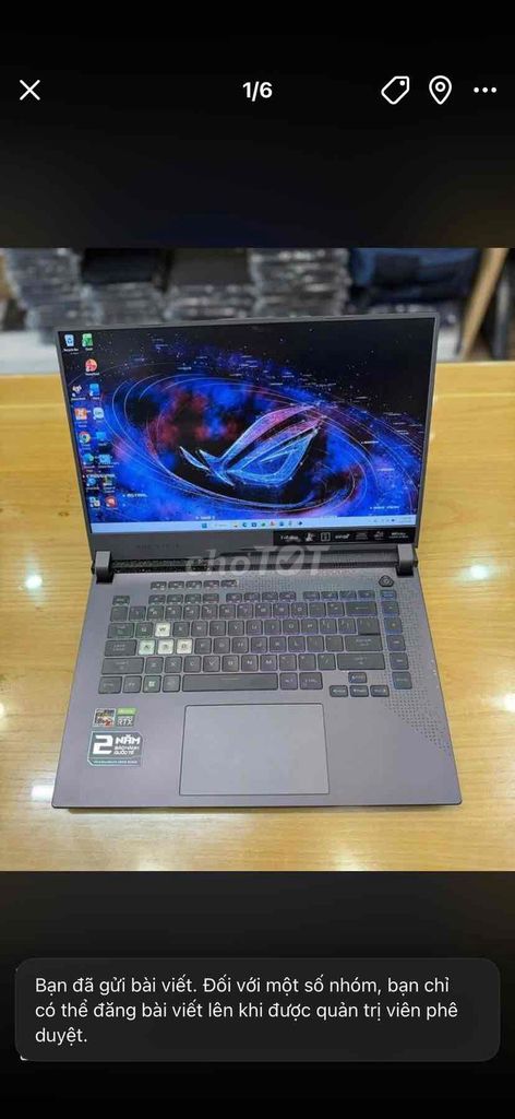 🎮 ROG Strix G513RC R7 RTX3050 144Hz Giá Tốt. Mua bán Laptop tại Thành phố Biên Hòa Đồng Nai được đăng bởi Uyên Phạm hình 1