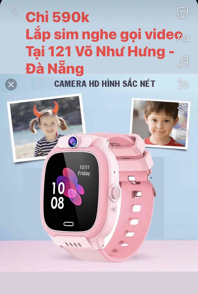 Đồng hồ lắp sim - nghe gọi tại Đà Nẵng. Mua bán Thiết bị đeo thông minh tại Quận Ngũ Hành Sơn Đà Nẵng được đăng bởi Ánh Hoa hình 1