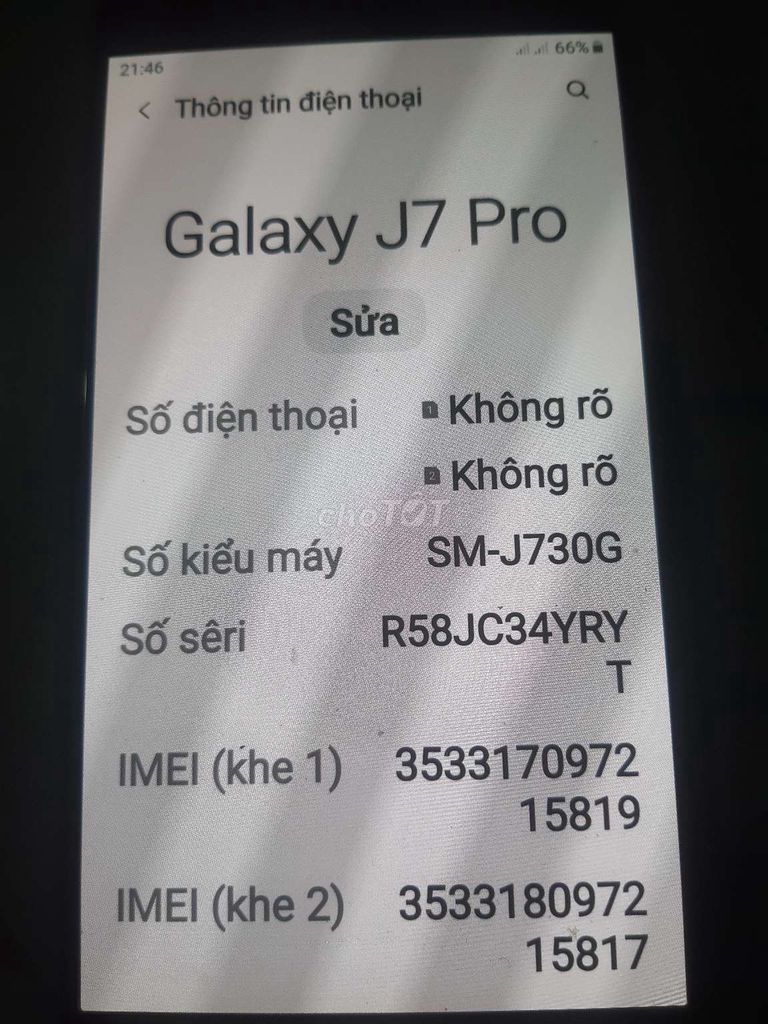 Samsung J7 Pro Đen Đã qua sử dụng. Mua bán Điện thoại tại Thành phố Thuận An Bình Dương được đăng bởi Hoang Minh hình 1