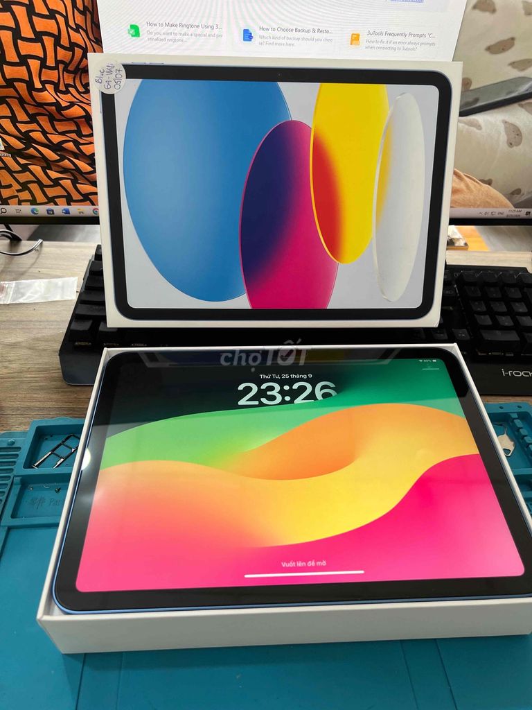 ipad gen 10 wifi 64Gb full box mới kích. 1 lần sac