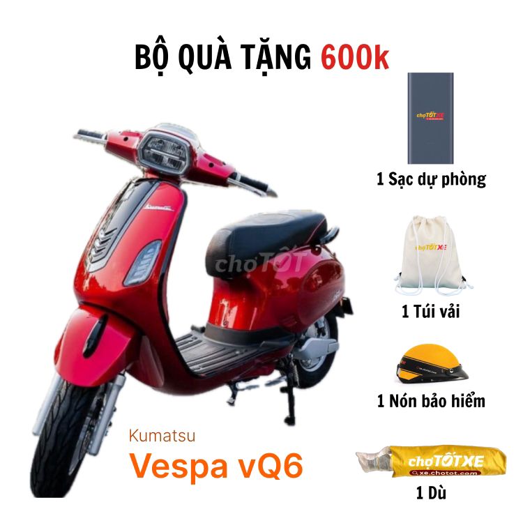 XE ĐIỆN KUMATSU VESPA VQ6 2024 ĐỎ CHERRY