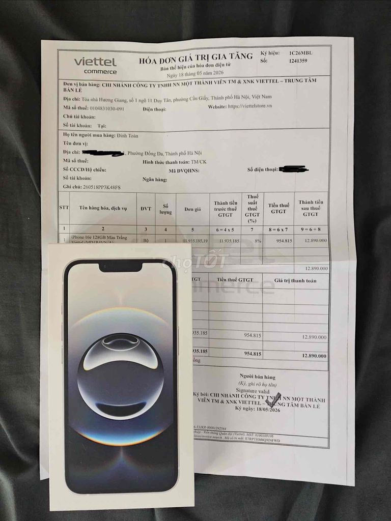 Apple iPhone 16e 128GB Trắng Mới. Mua bán Điện thoại tại Quận Đống Đa Hà Nội được đăng bởi Toàn hình 1