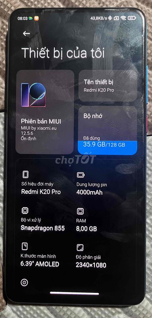 Xiaomi Redmi K20 Pro 128GB Xanh. Mua bán Điện thoại tại Thành phố Thủ Đức Tp Hồ Chí Minh được đăng bởi Phuong Tran hình 1