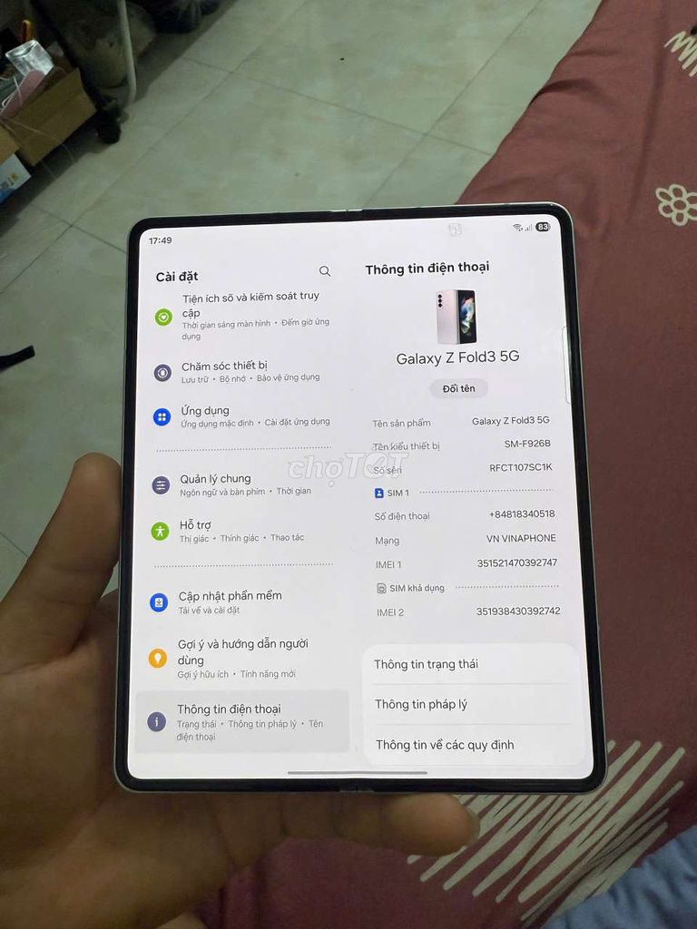 Samsung Galaxy Z Fold3 5G. Mua bán Điện thoại tại Quận Dương Kinh Hải Phòng được đăng bởi tuyên hình 1