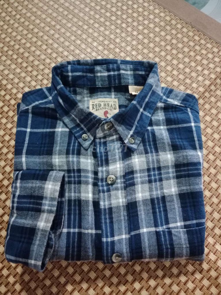 Áo sơ mi Red Head Cotton Nam Xanh, Trắng M. Mua bán Quần áo tại Huyện Tuy Phong Bình Thuận được đăng bởi Hải Trần hình 1