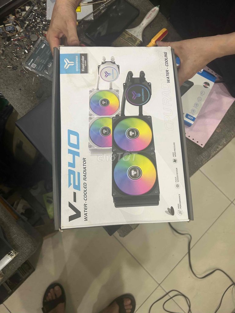 Tản nhiệt nước Coolerman V-240 Đen. Mua bán Phụ kiện (Màn hình, Chuột...) tại Quận Tây Hồ Hà Nội được đăng bởi Tuấn  hình 1