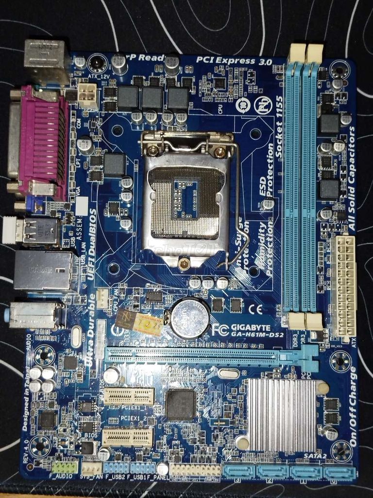 Gigabyte GA-H61M-DS2 bị cong nhẹ socket. Mua bán Linh kiện (RAM, Card...) tại Thành phố Vũng Tàu Bà Rịa - Vũng Tàu được đăng bởi Nhật Minh hình 1