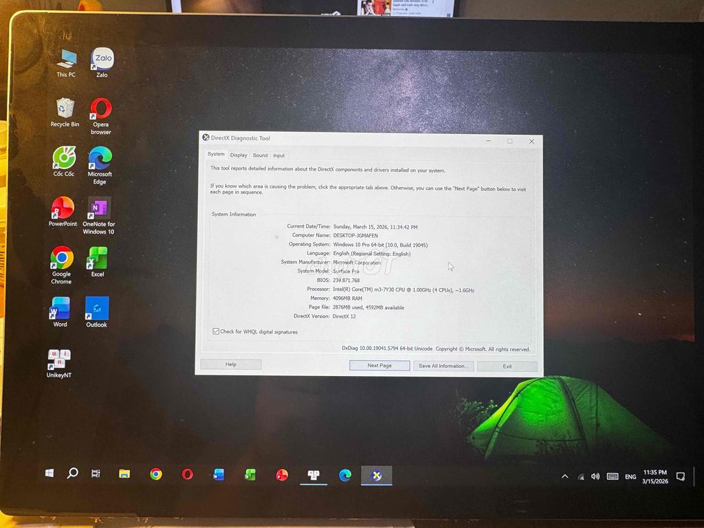 Microsoft Surface Pro 5 4GB/128GB. Mua bán Laptop tại Quận Nam Từ Liêm Hà Nội được đăng bởi Thành Nguyễn hình 1