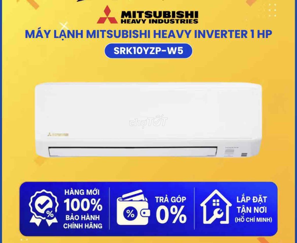 Máy lạnh Mitsubishi Heavy SRK10YZP-W5 1 HP Trắng. Mua bán Máy lạnh, điều hoà tại Huyện Phú Tân An Giang được đăng bởi Sáu Lộn Xích hình 1
