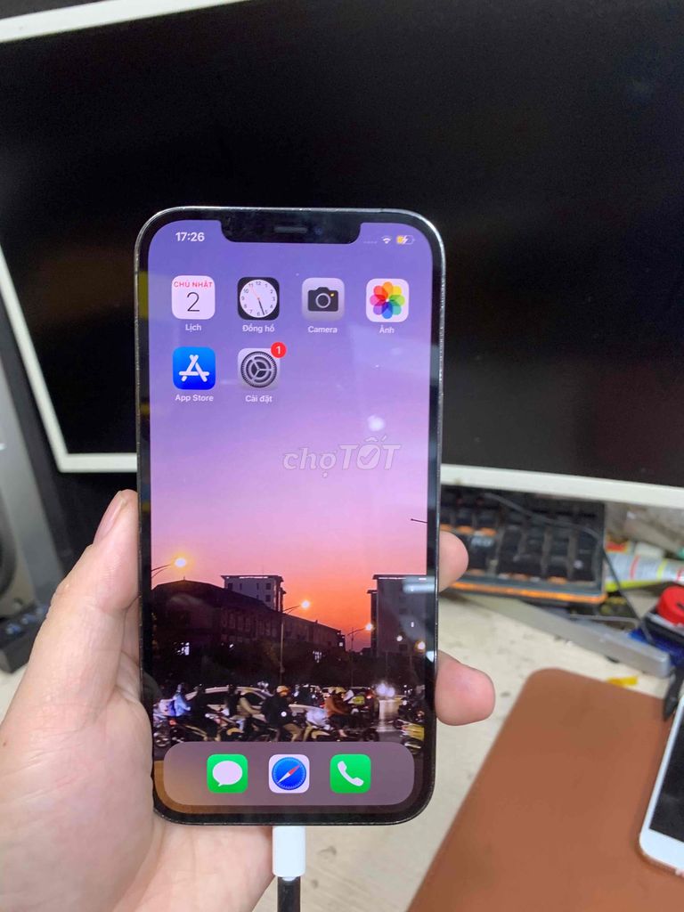 iphone 12promax 128g ẩn icloud mất face id màn gx