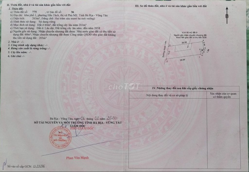 Kẹt tiền bán gấp lô đất 10m ngang MT đường nhựa gần vòng xoay Hắc Dịch
