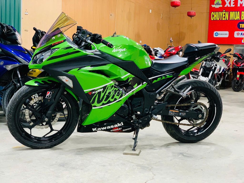 XE MÁYTHANH TÙNG_NINJA 300 ABS XANH ĐEN MÁY KHỦNG