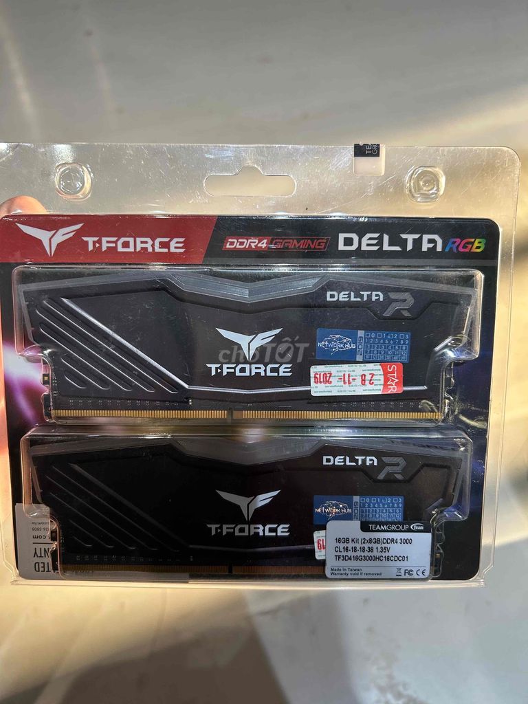 Bán RAM T-Force Delta RGB 16GB Đen HBH. Mua bán Linh kiện (RAM, Card...) tại Quận Phú Nhuận Tp Hồ Chí Minh được đăng bởi Trân Nguyễn hình 1